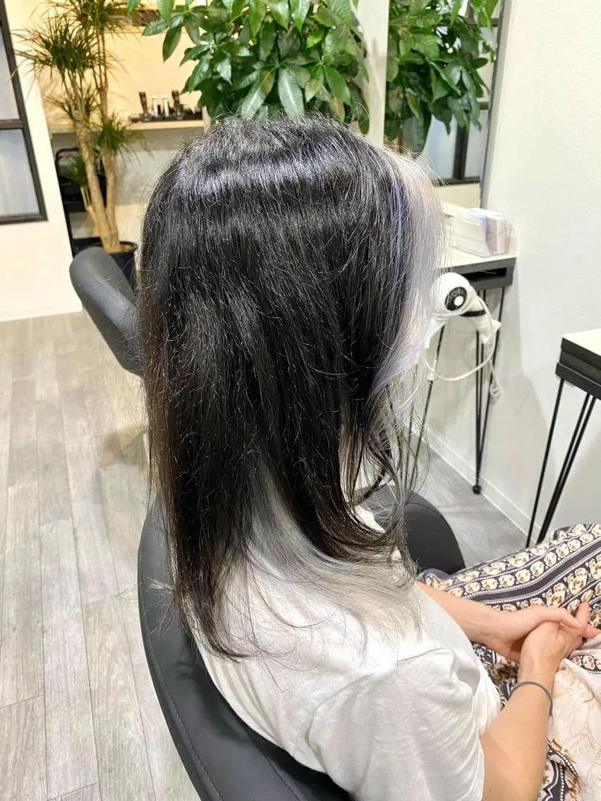 セミロング カラー アディクシーカラー バレイヤージュ ブリーチ ケアブリーチ デザインカラー ヘアカラー 先着1名様限定 カット無料のヘアスタイル