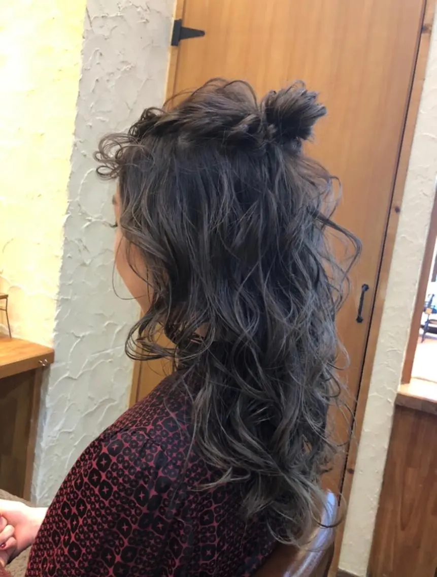 ロング ヘアアレンジ お団子ヘア ✨🌿大人可愛い愛さ れhair🌿✨松本のヘアスタイル