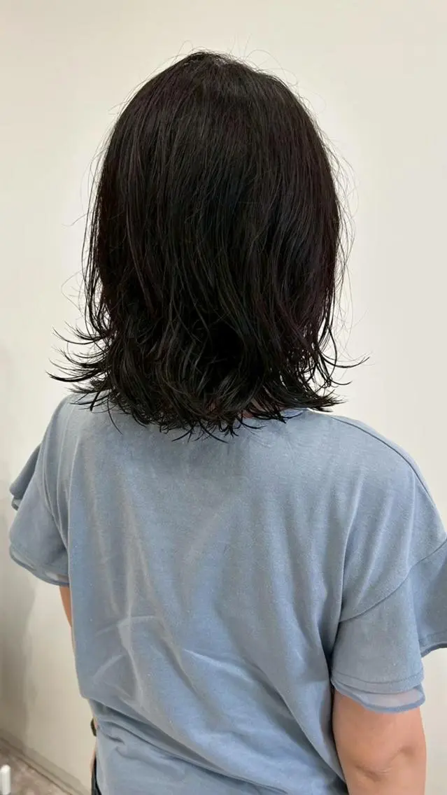 パーマ セミロング パーマ特化✨/肥後 有紗のヘアスタイル