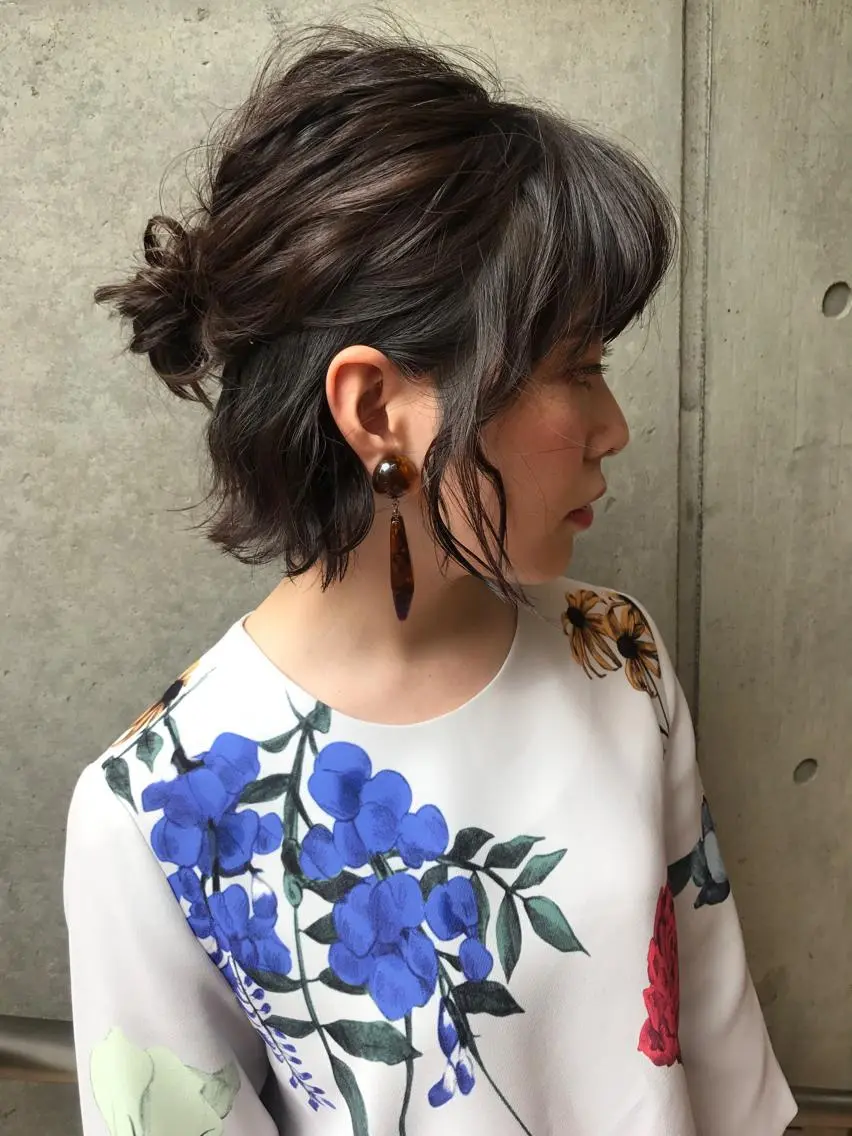 ミディアム ボブ カット ヘアカラー トリートメント ♡韓国ヘア・ 透明感カラー♡RANのヘアスタイル