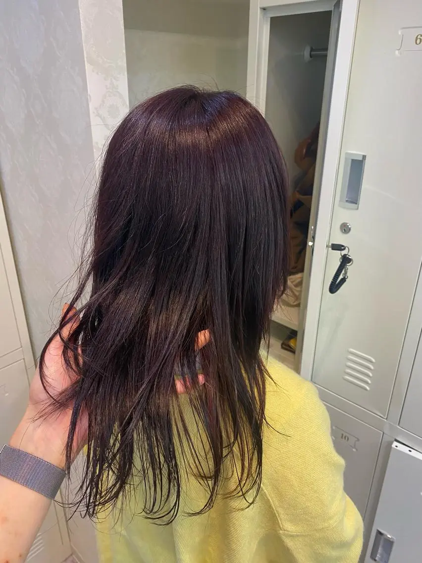 ミディアム ピンクブラウン 髪質改善 トリートメント ウルフカット カット ヘアカラー トリートメント ココロ☀️ CLUTCH天王寺店のヘアスタイル