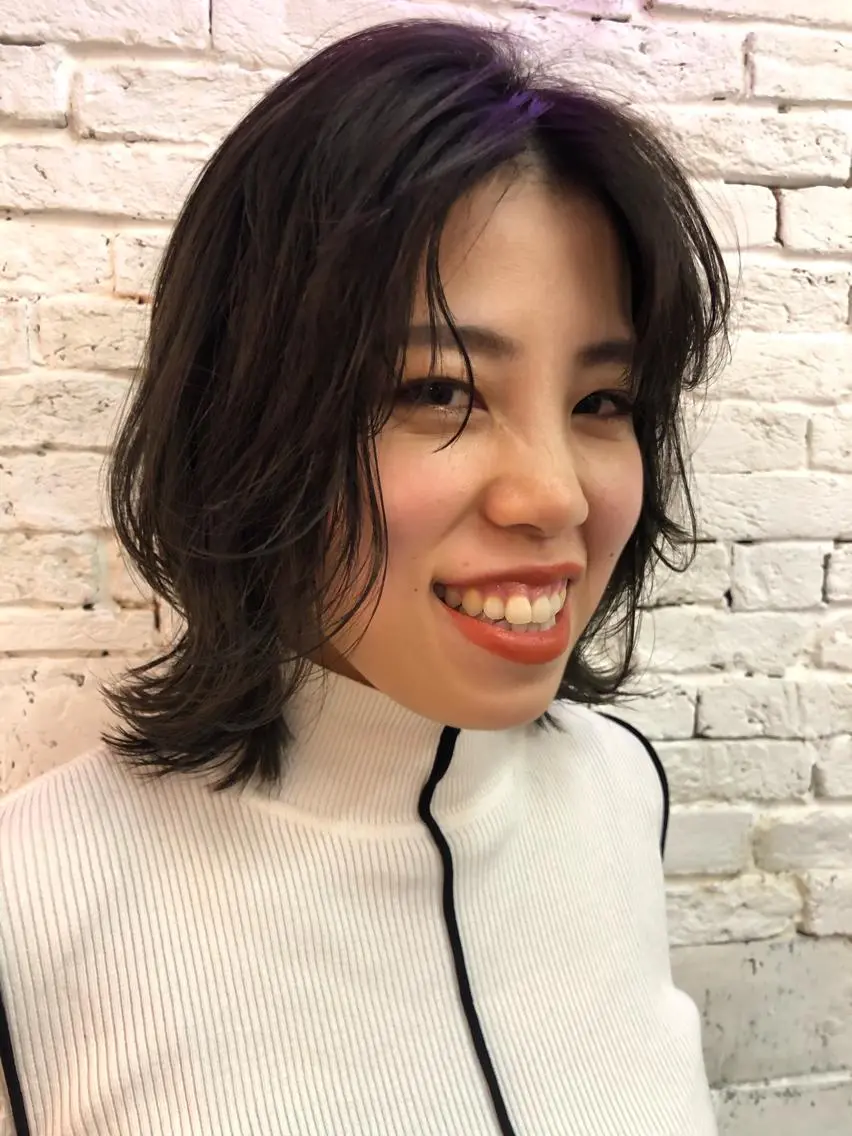 ミディアム カラー eri kinjoのヘアスタイル