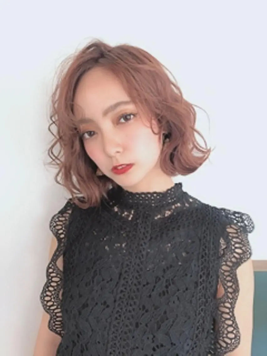 ミディアム カラー パーマ ミディアムパーマ くせ毛 【23時まで営業】 酒井啓佑のヘアスタイル
