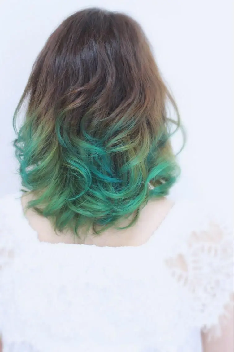 ロング カラー チビ編み込みエクステ シールEXどぅ〜すのヘアスタイル