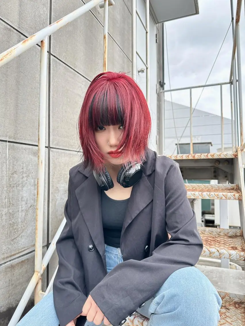 ミディアム カラー アディクシーカラー ブリーチ ケアブリーチ デザインカラー ハイトーンカラー ワンホンヘア ケラチン/Kaitoのヘアスタイル