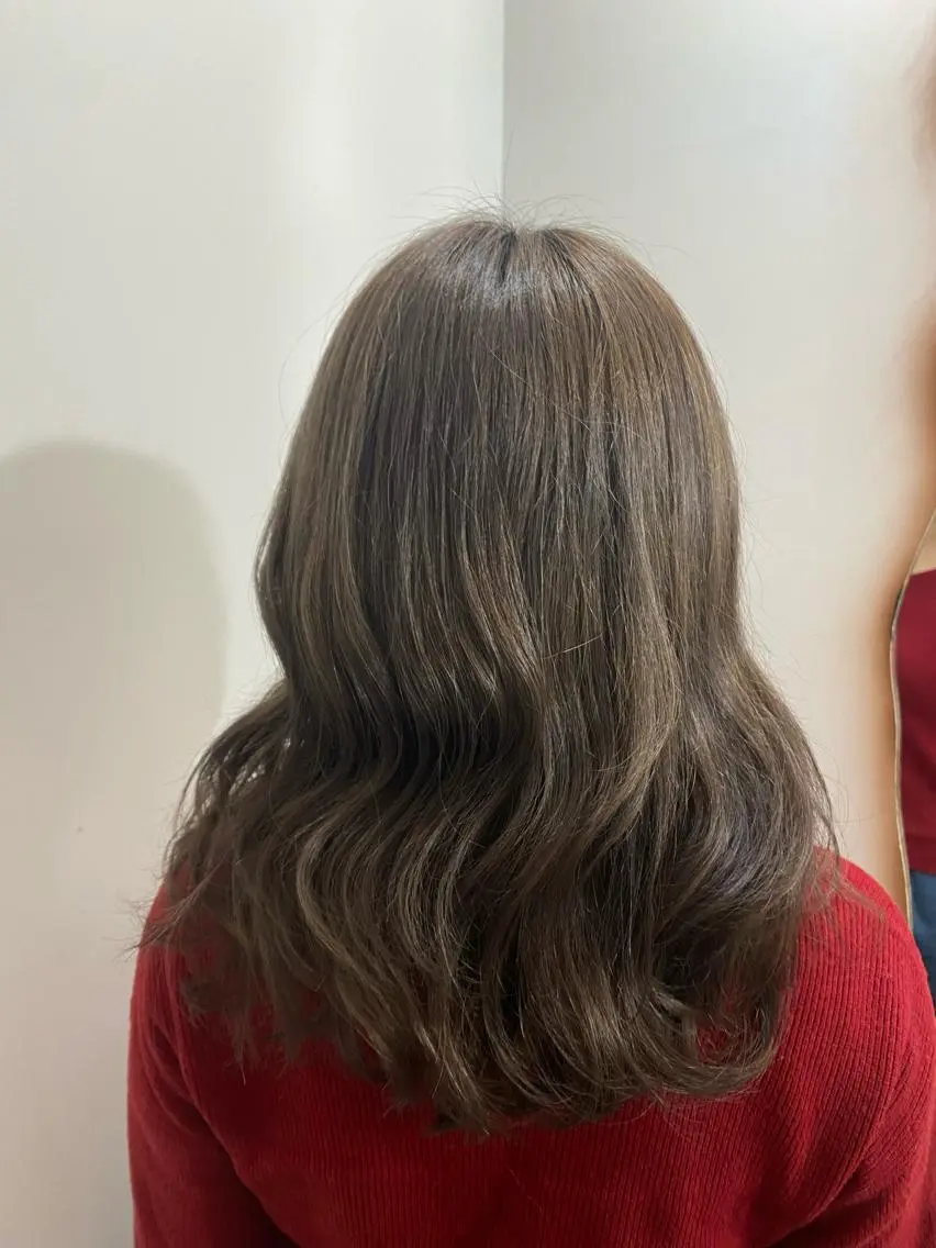 セミロング カラー パーマモデル募集中 渥美翔人のヘアスタイル