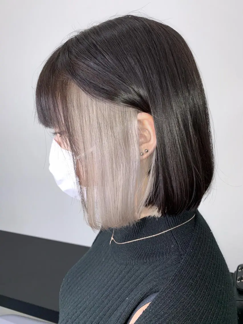 ミディアム カット ヘアカラー トリートメント 山田 絵里菜のヘアスタイル