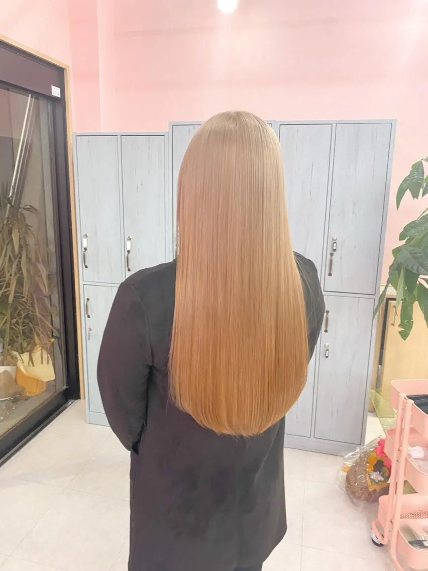ロング アッシュ アッシュグレー アッシュグレージュ ミストバング ピンクブラウン ハイトーン髪質改善 🎀🐰堀川智史🎀のヘアスタイル