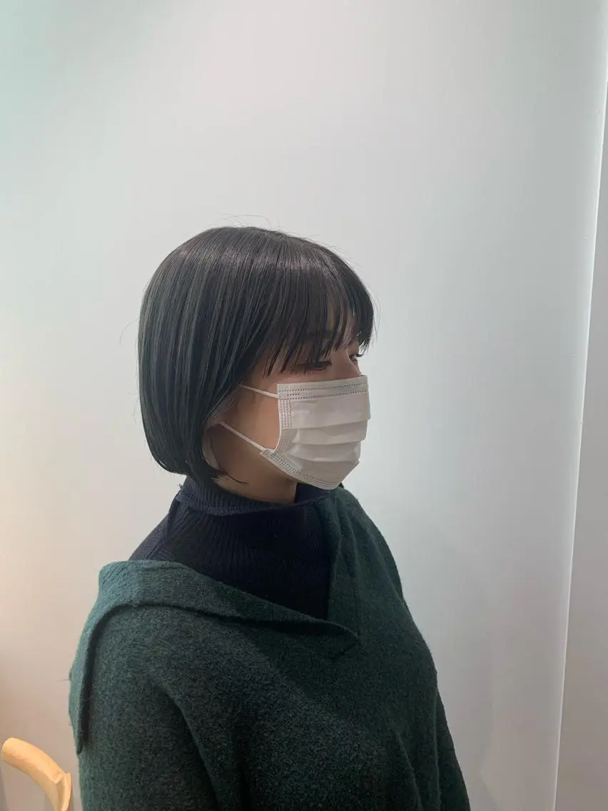 ミディアム カラー ヘアアレンジ ボブ 透明感カラー ボブ 髪と心を整える美容師のヘアスタイル