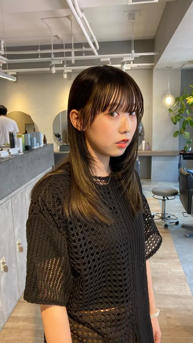 セミロング ヘアカラー 美髪・シールエクステ ホソタニリョウコのヘアスタイル