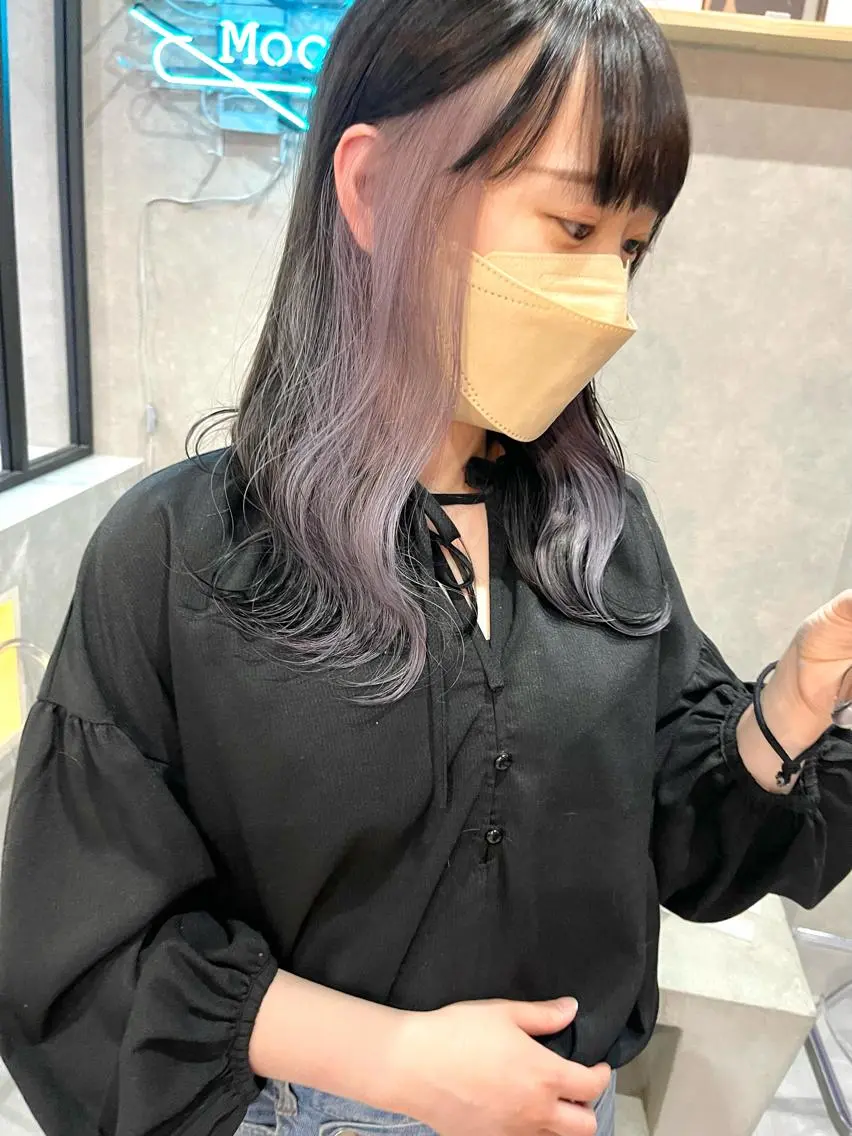 セミロング カラー カット ヘアカラー トリートメント 一ノ瀬 暁のヘアスタイル