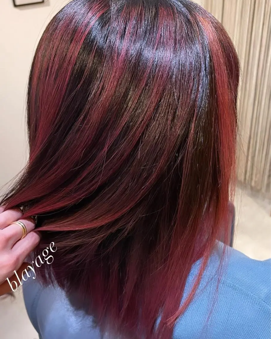 ミディアム レイヤーカット カット ヘアカラー トリートメント 🌈NESTA minami🌈のヘアスタイル