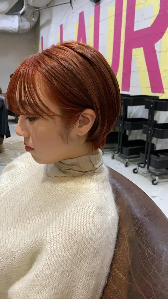 ショート ヘアカラー トリートメント ダブルカラー/透明感 💈JUNYA💈のヘアスタイル