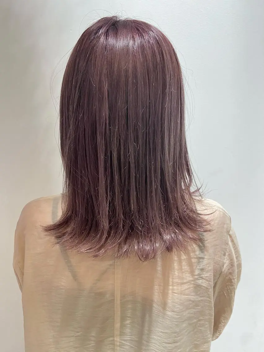 ミディアム カラー ヘアカラー トリートメント 🐺ウルフ/レイヤー 似合わせ‎🤍沙羅のヘアスタイル