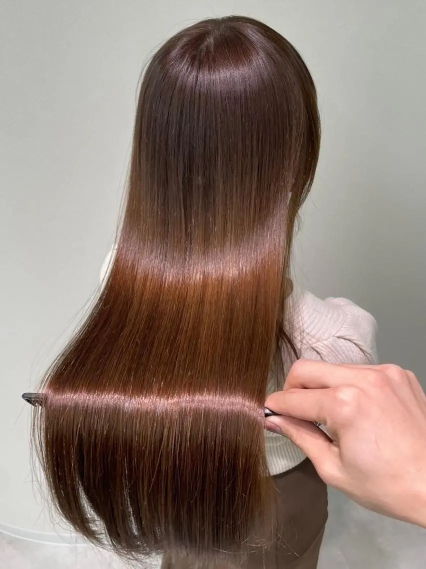 ロング カラー カット 縮毛矯正 トリートメント ROW 札幌のヘアスタイル