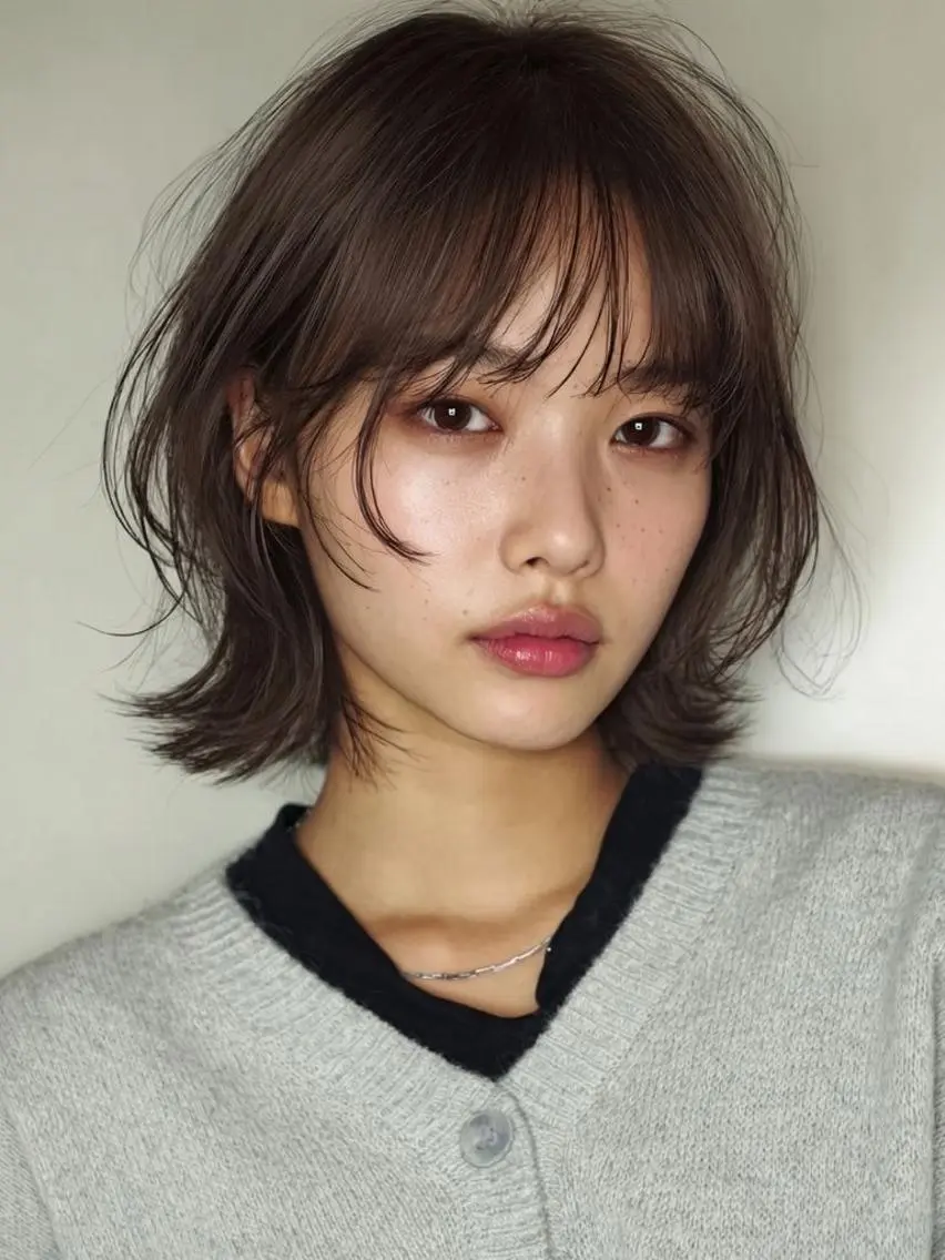 ショート カラー カット ヘアカラー トリートメント 🪡韓国レイヤー/ 艶髪カラー/菊池🪡のヘアスタイル