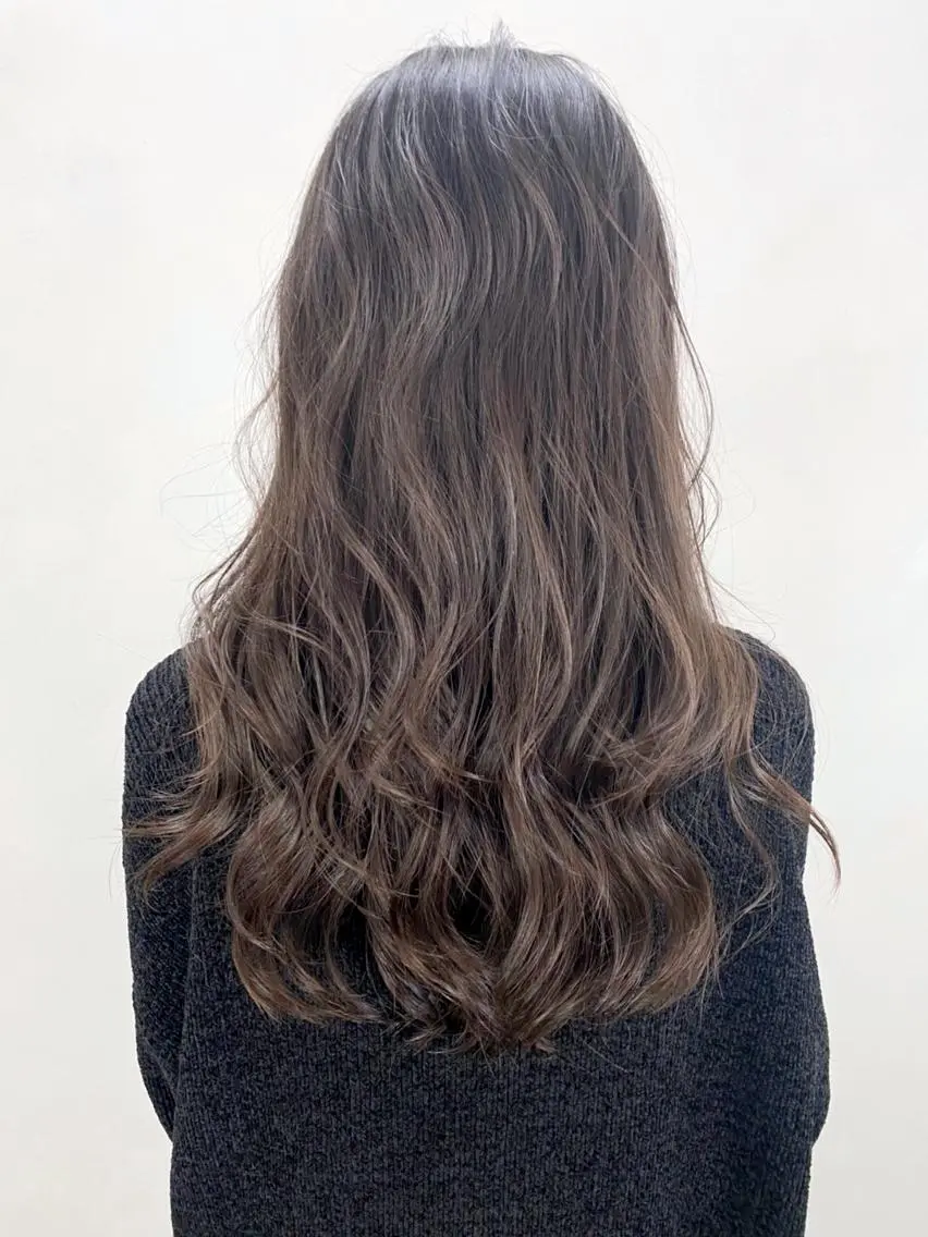 セミロング カラー パーマ ヘアアレンジ グレージュ ITbyALBUM 浦和店のヘアスタイル