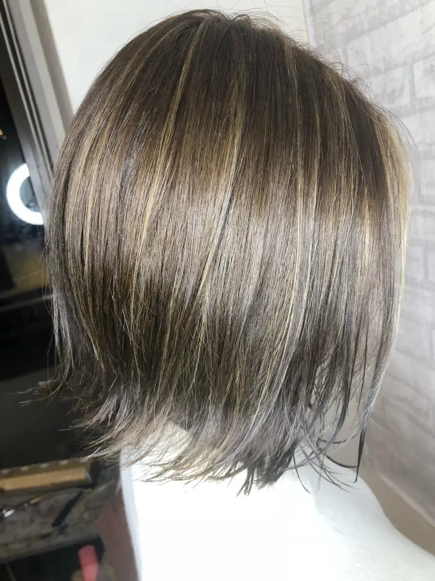 ショート カラー ヘアアレンジ ハイライトカラー ボブ ハイライト 外ハネヘア 美髪・艶髪特化美容師 RYOJIのヘアスタイル