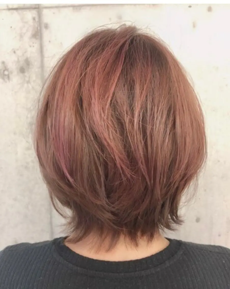 ミディアム カラー ハイライトカラー ハイライト 畔上 尚也のヘアスタイル