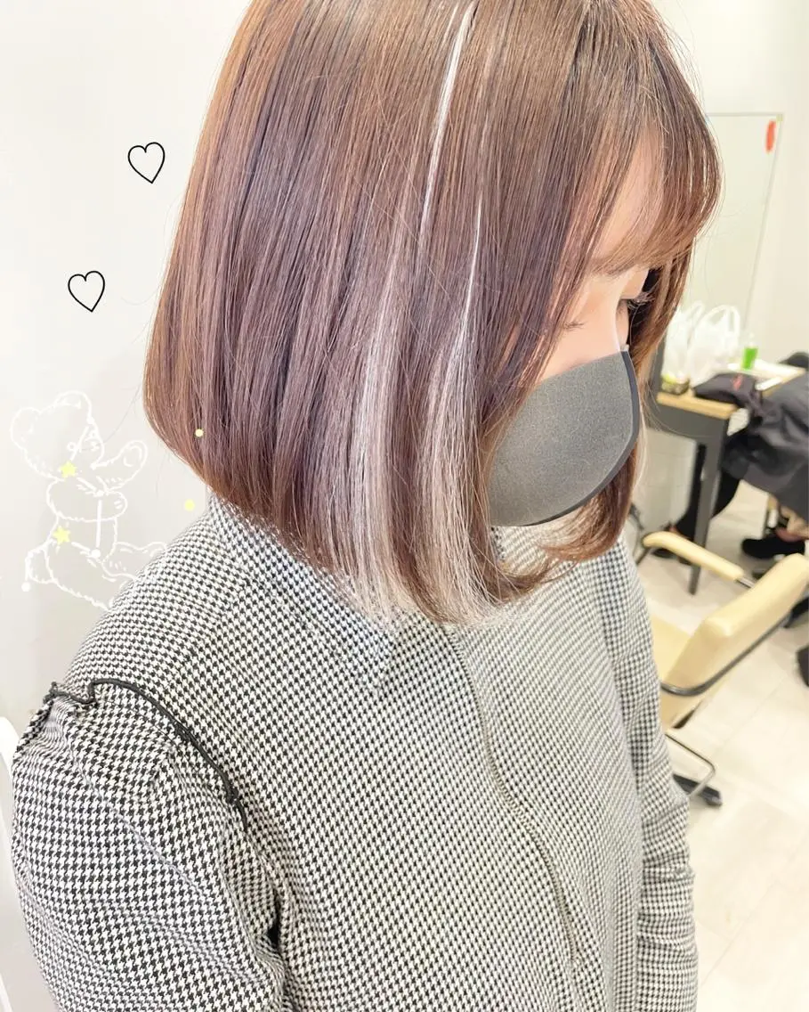 ショート カラー シールエクステ ボブ エクステ カット 新宿駅近♡個室 ♡関口三都季🌜のヘアスタイル