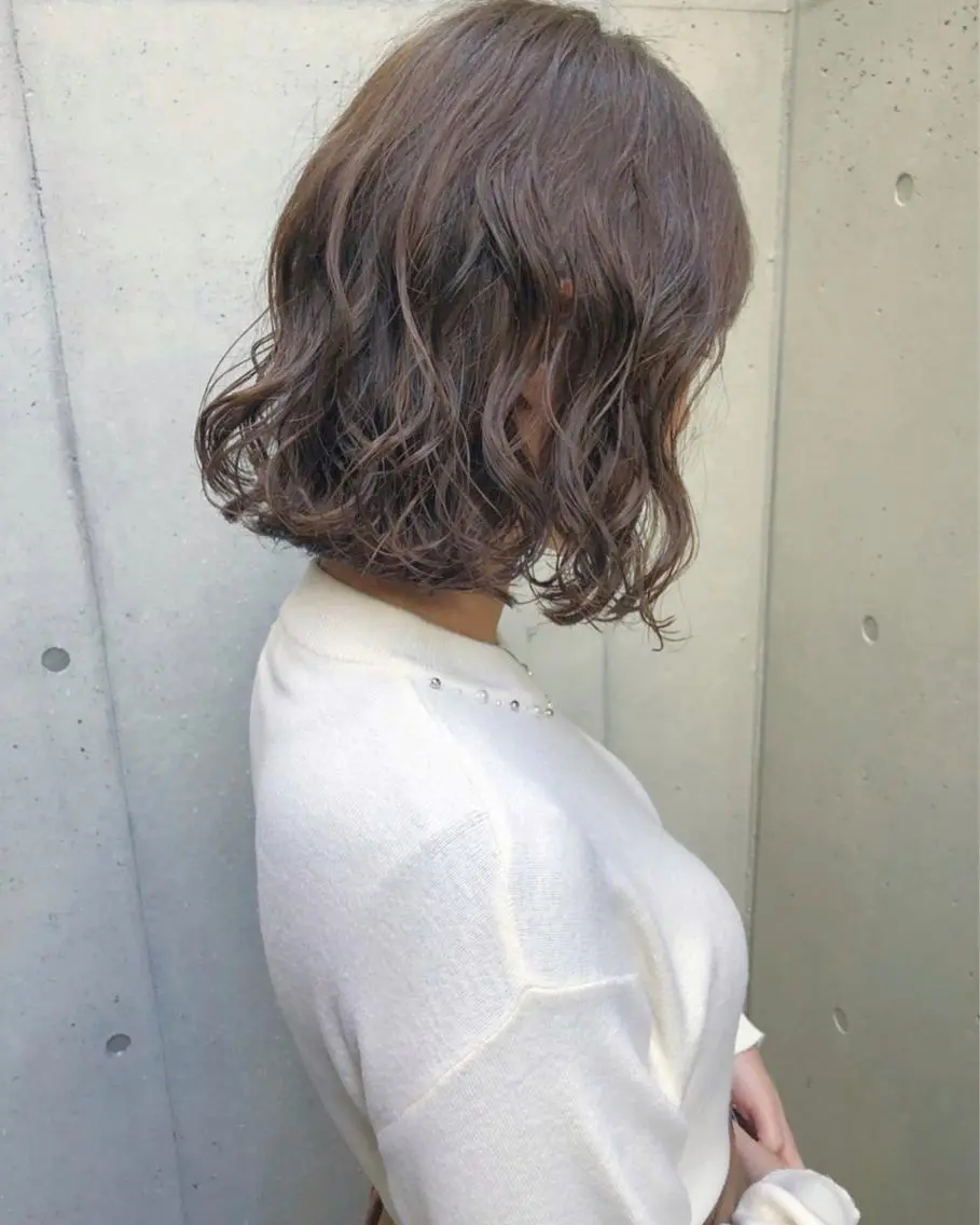 パーマ カット パーマ トリートメント ボブパーマコテ巻き風 パーマNo1深江秀平のヘアスタイル