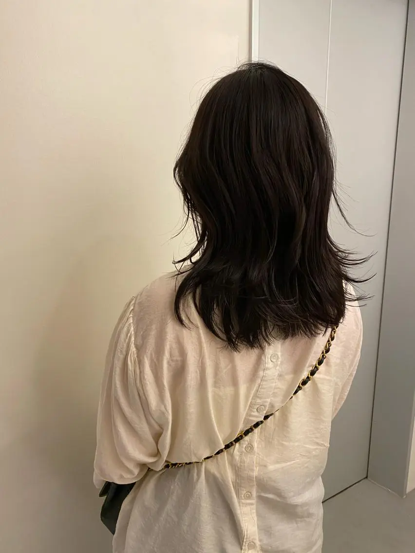 セミロング カラー 韓国風ヘア 吉田 光佑のヘアスタイル