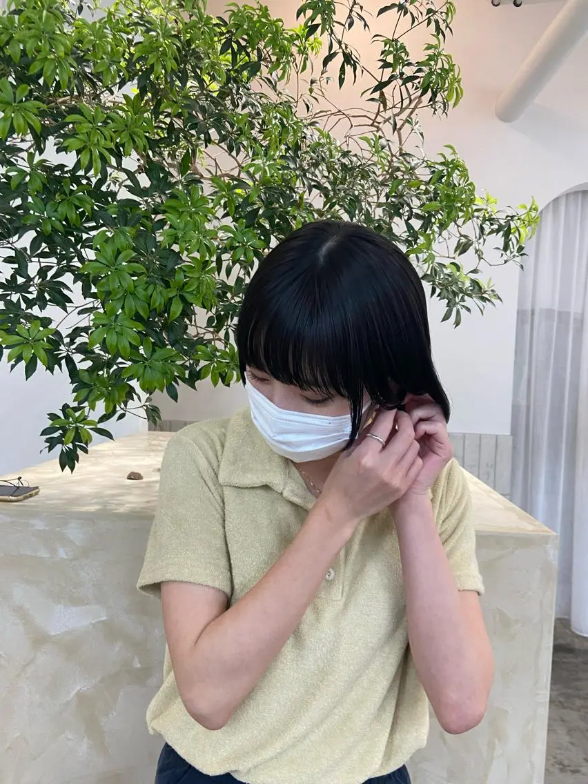 ショート カラー ヘアカラー 清水愛果/似合わせ カット/透明感カラーのヘアスタイル