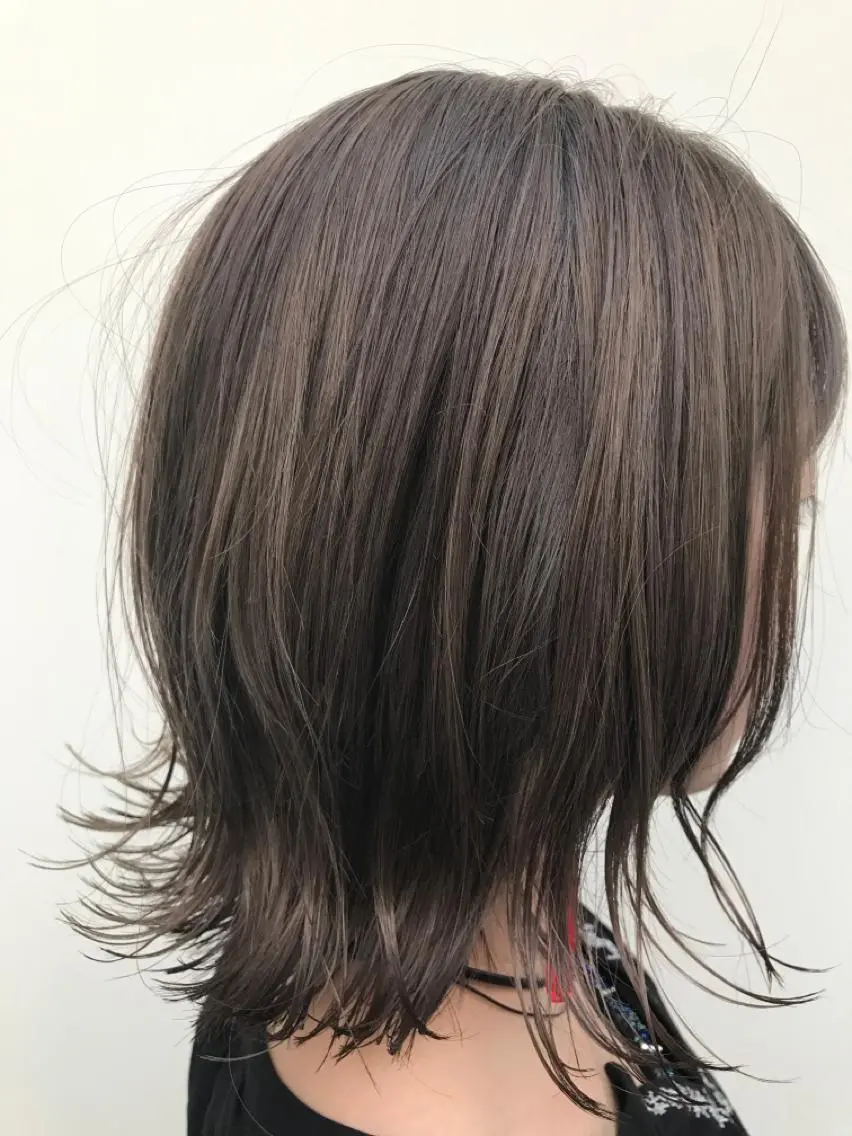 ミディアム カラー ボブ 外ハネヘア <<副店長>>小島 翔一郎のヘアスタイル