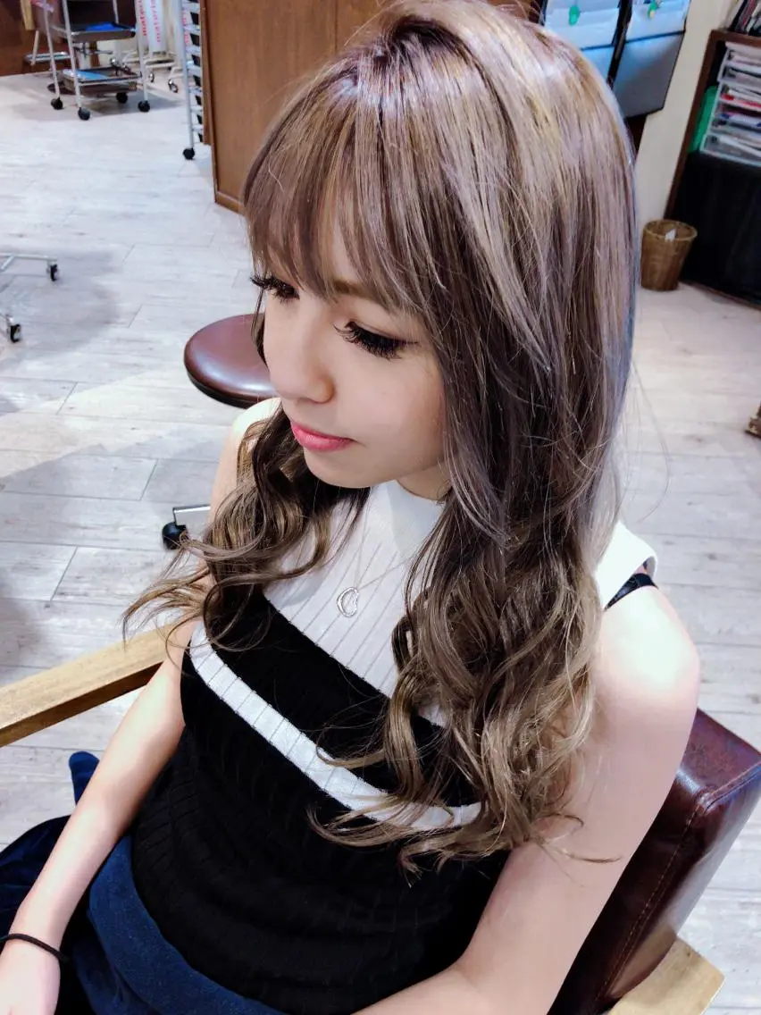 ロング カラー ダブルカラー ハイライトカラー ハイライト 【メンズカット】 澤下瑛一のヘアスタイル