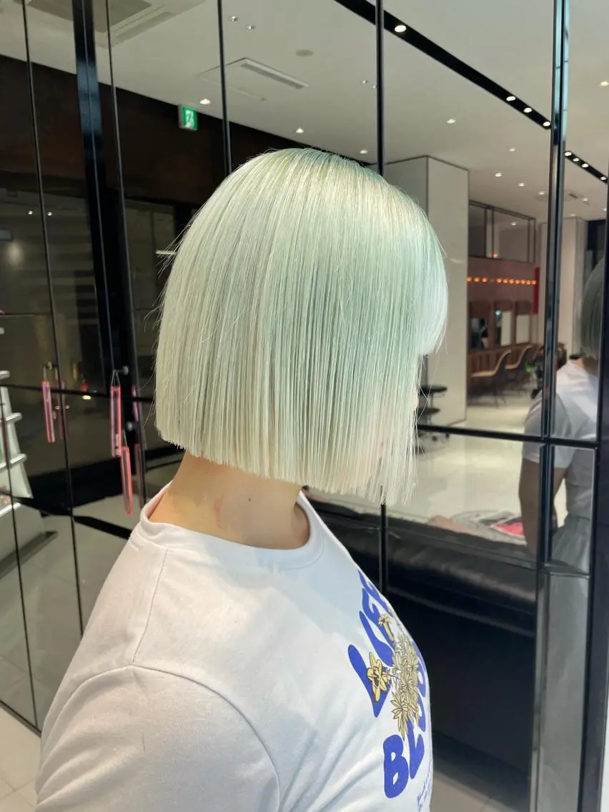 ショート カラー ヘアアレンジ 🎀透明感カラー 韓国ヘア🎀mahoのヘアスタイル