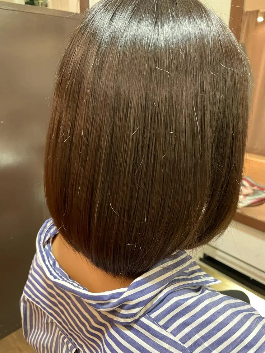 ショート 伸ばしかけ 髪質改善 トリートメント 酸熱トリートメント トリートメント 【enn】 小橋 彩香のヘアスタイル