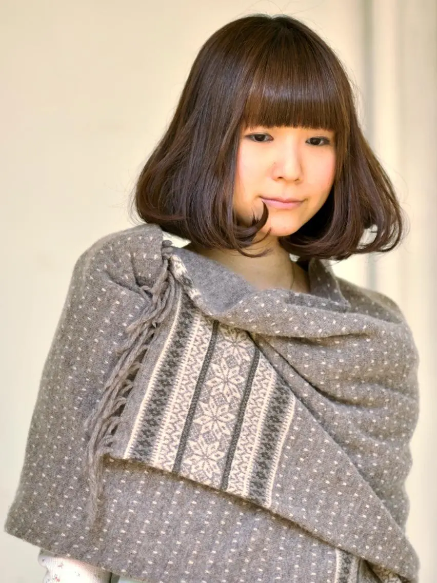 ショート カラー パーマ ボブ 公庄　グジョウ 　隆　　タカシのヘアスタイル
