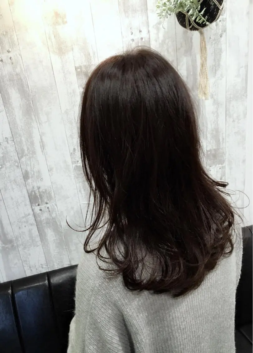 ミディアム パーマ トリートメント カット パーマ トリートメント 田室 和幸のヘアスタイル