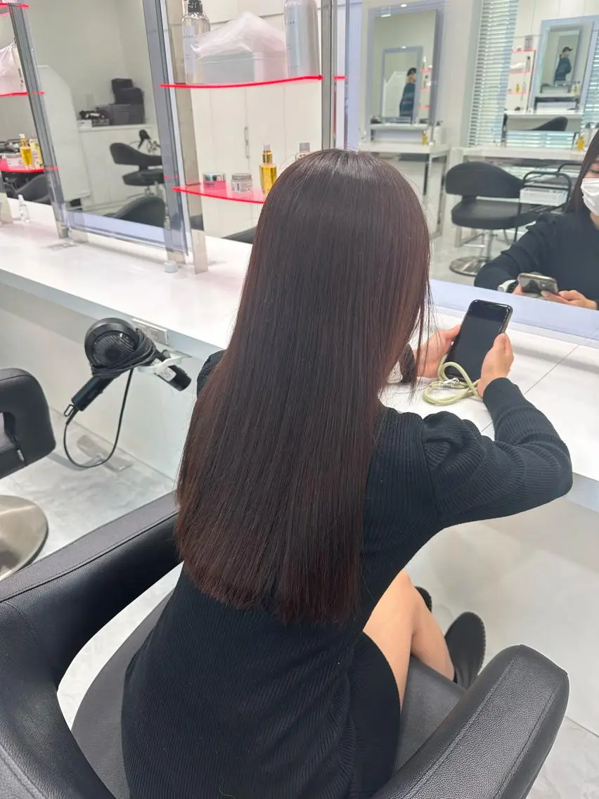 ロング カラー ラベンダーカラー ピンクカラー ピンクラベンダー junna‎🤍調布 まつ毛/眉のマツエク・マツパデザイン