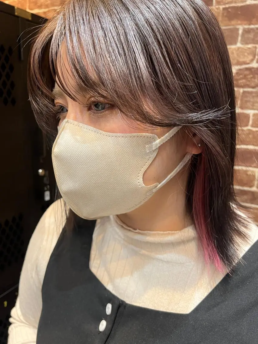 セミロング カラー パーマ ヘアアレンジ メンズ キッズ ネイル マツエク・マツパ アイブロウ メンズブリーチ メンズハイライト メンズインナーカラー メンズ韓国風 ブリーチ 久木原 ゆりのヘアスタイル