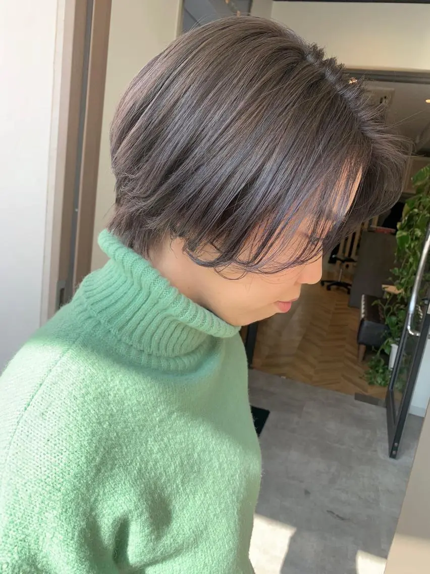 ショート カラー カット ヘアカラー トリートメント 髪質改善will hairdesignのヘアスタイル