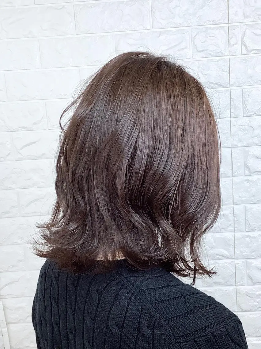 ミディアム カラー 髪質改善縮毛矯正 美容師✂️山崎竜二のヘアスタイル