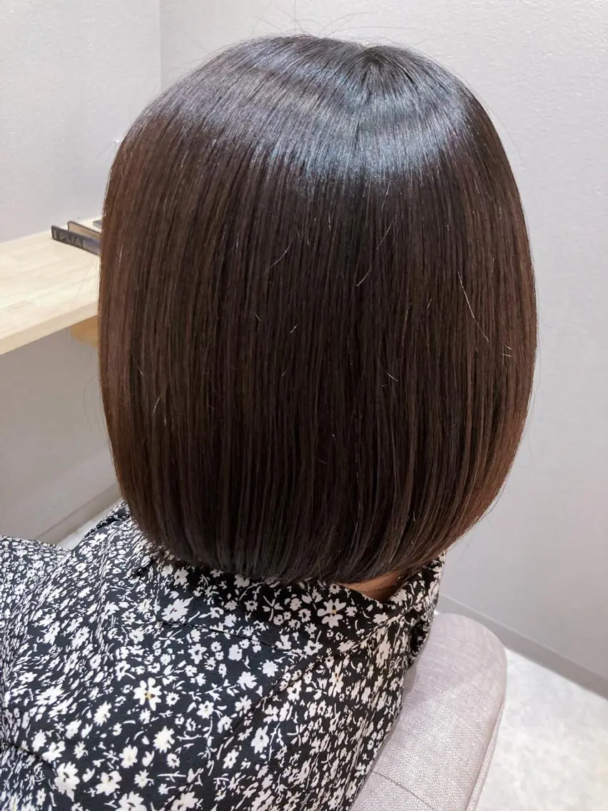 ショート ボブ カット 縮毛矯正 トリートメント ミルクティー職人× HIROSEのヘアスタイル