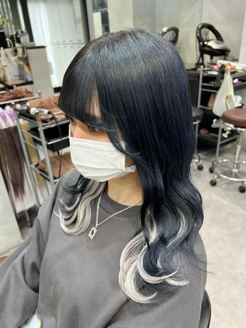 セミロング カラー ヘアアレンジ シールエクステ アディクシーカラー アッシュ バレイヤージュ ベージュカラー ヘアカラー エクステ ar+ ❤︎ maiのヘアスタイル