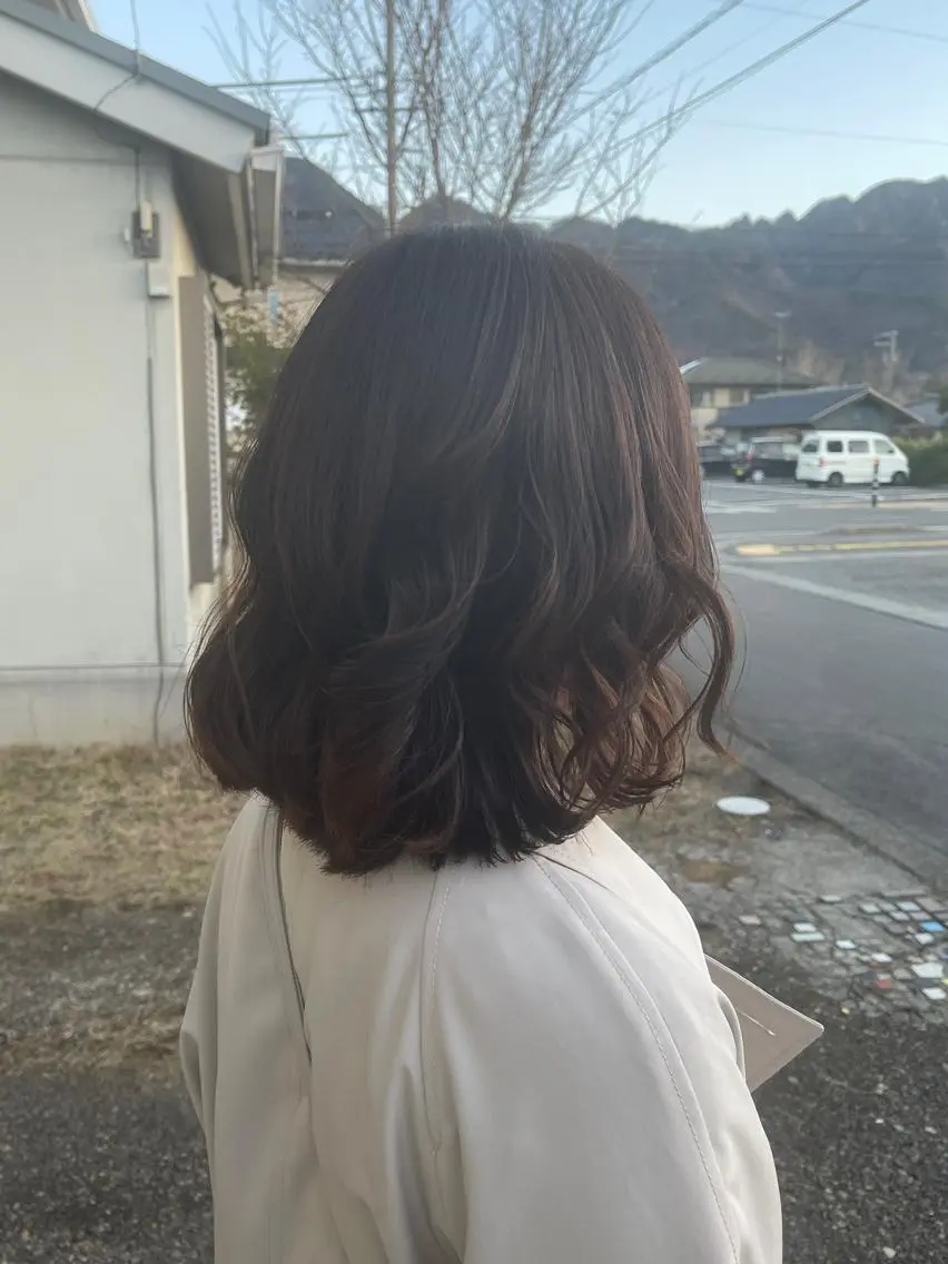 ミディアム カラー ベージュカラー ブリーチ グレージュ ブリーチなしカラー ボブ 髪質改善のプロ✨りな さんのその他イメージ