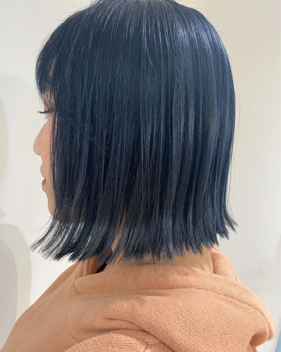 ショート カラー ネイビーカラー カット ヘアカラー トリートメント scene. haraのヘアスタイル