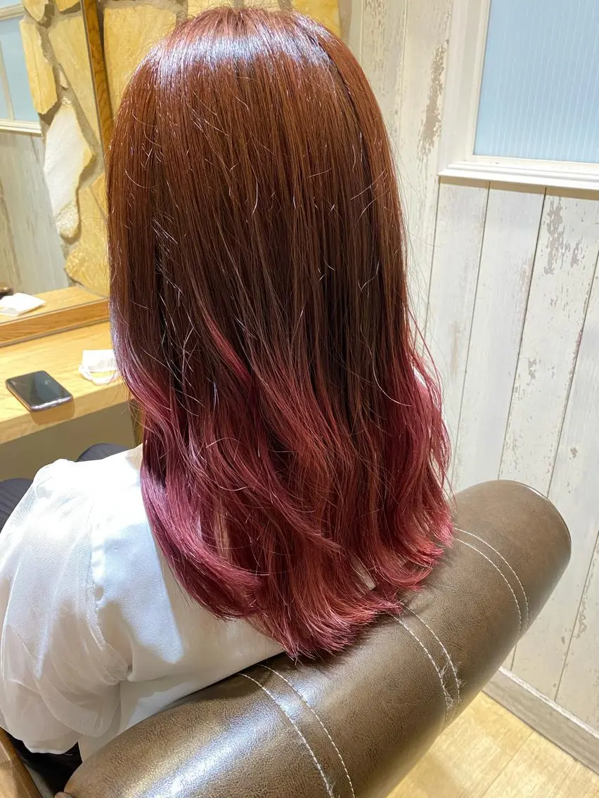 ミディアム カラー ヘアカラー トリートメント kawabe maikoのヘアスタイル
