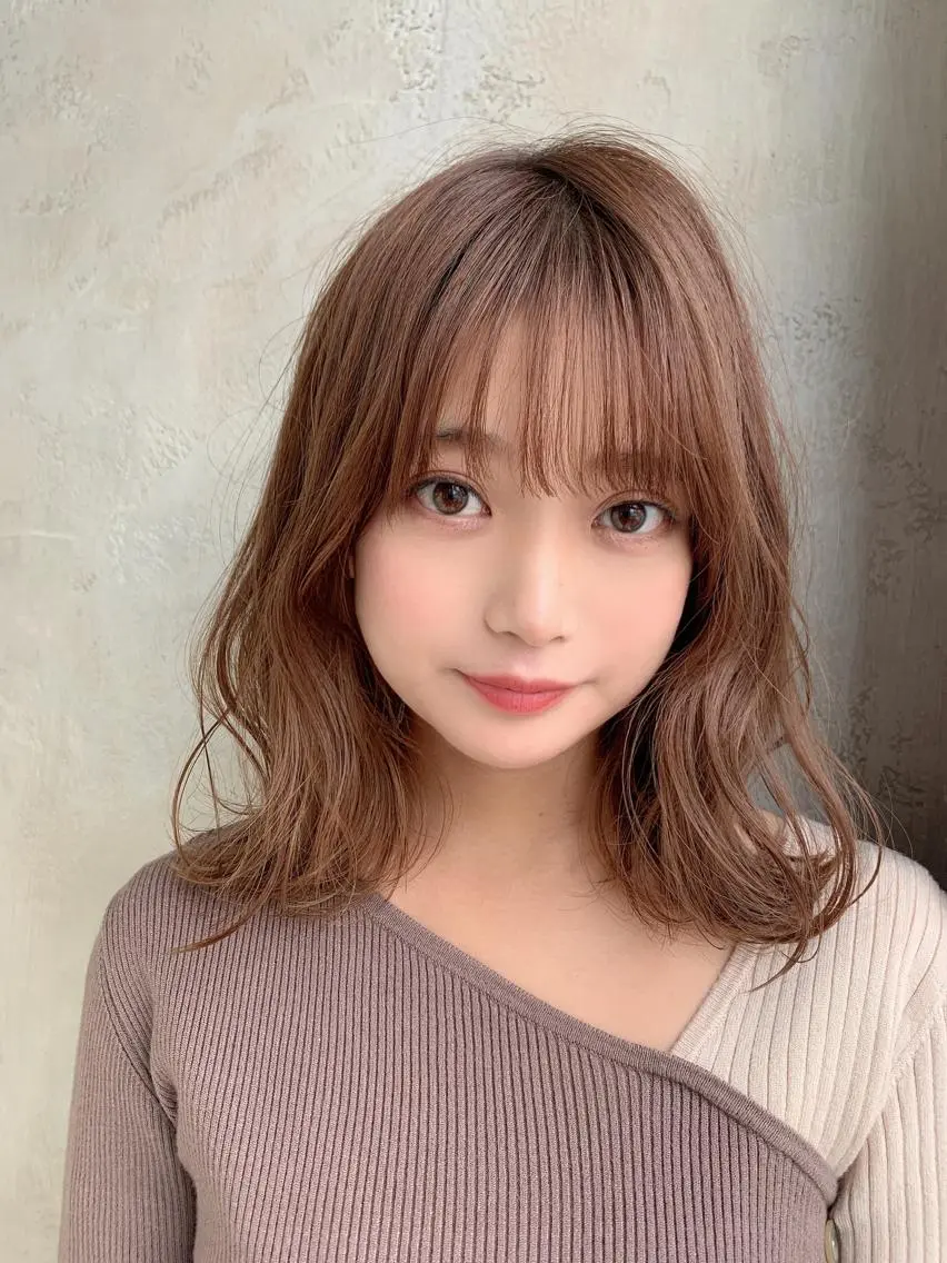 ミディアム カラー バレイヤージュ ブリーチ ケアブリーチ ダブルカラー ハイライトカラー カット ヘアカラー トリートメント 銀座✨レイヤーカット 顔まわり/坂本亜裟海のヘアスタイル