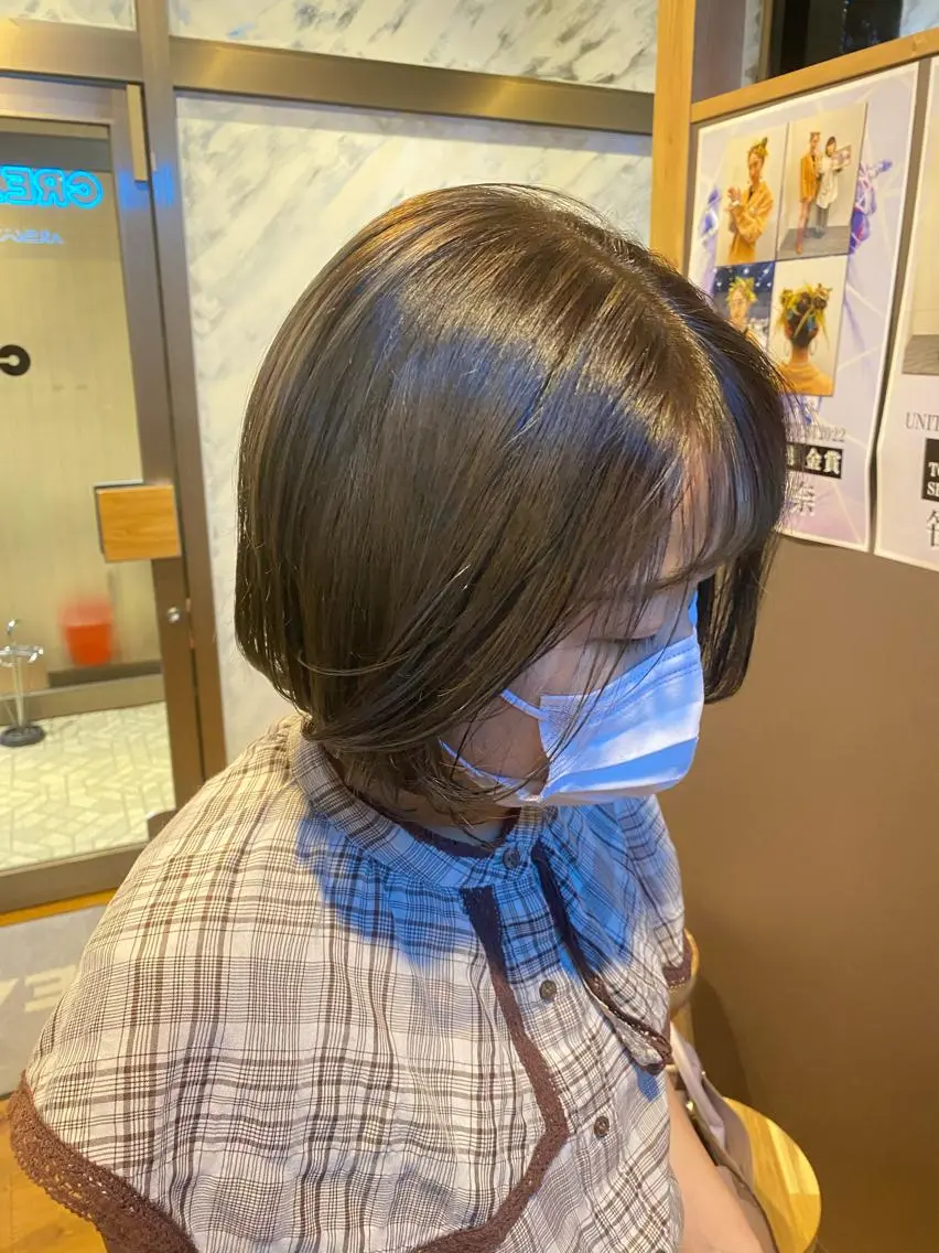 ショート カラー カット ヘアカラー トリートメント 透明感カラー/韓国 ヘア🩶yuri🩵のヘアスタイル