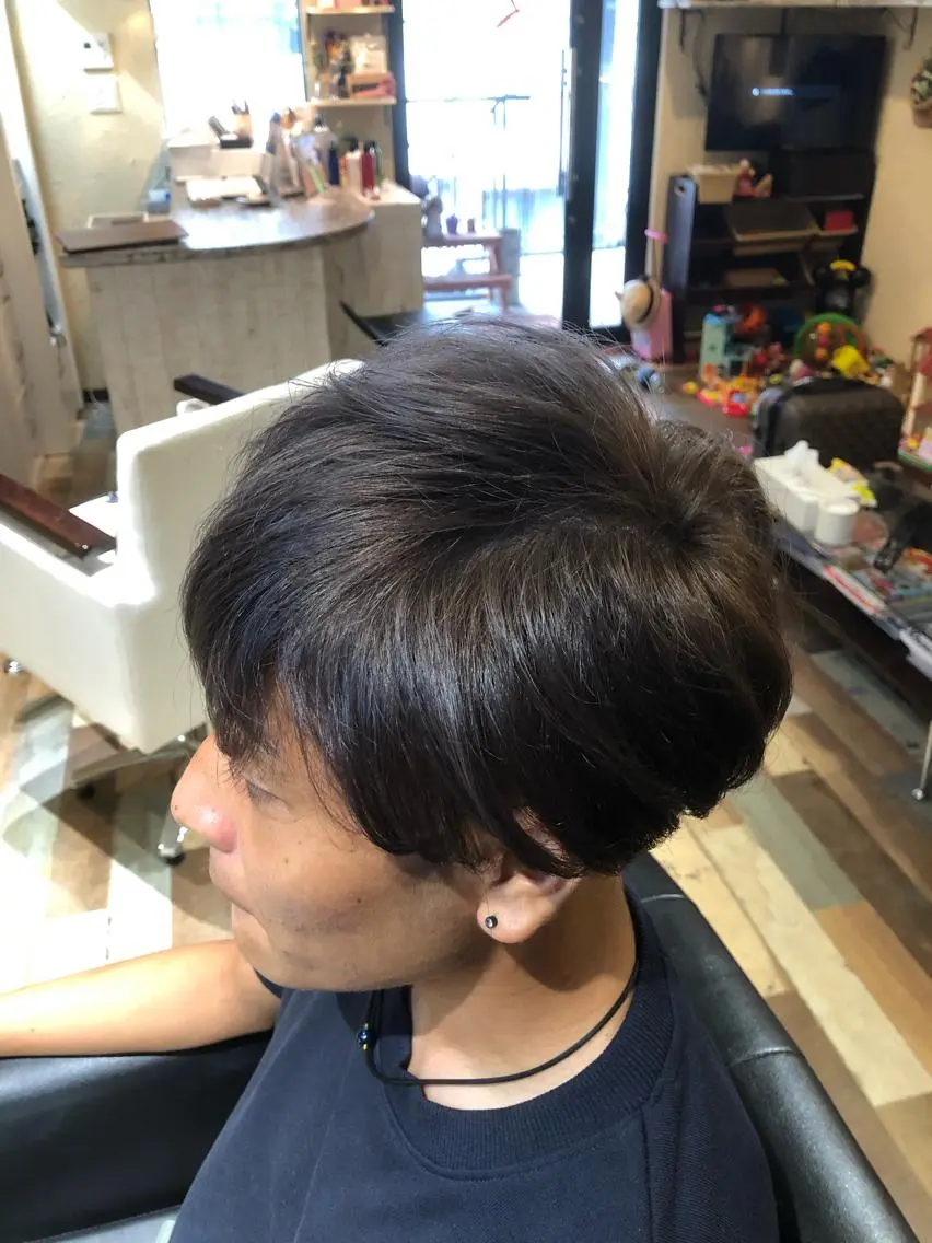ショート カラー メンズ ヘアカラー トリートメント 🌈２０年目突入🎉 山口のヘアスタイル