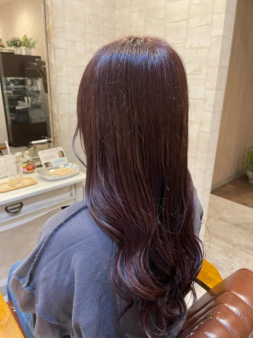 ロング ラベンダーベージュ ピンクラベンダー カット ヘアカラー トリートメント 🍭透明感カラー 志賀拓海🍬🌈のヘアスタイル