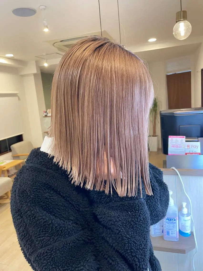 ショート カット ヘアカラー トリートメント 畑中康志 美髪矯正/ハイトーンのヘアスタイル