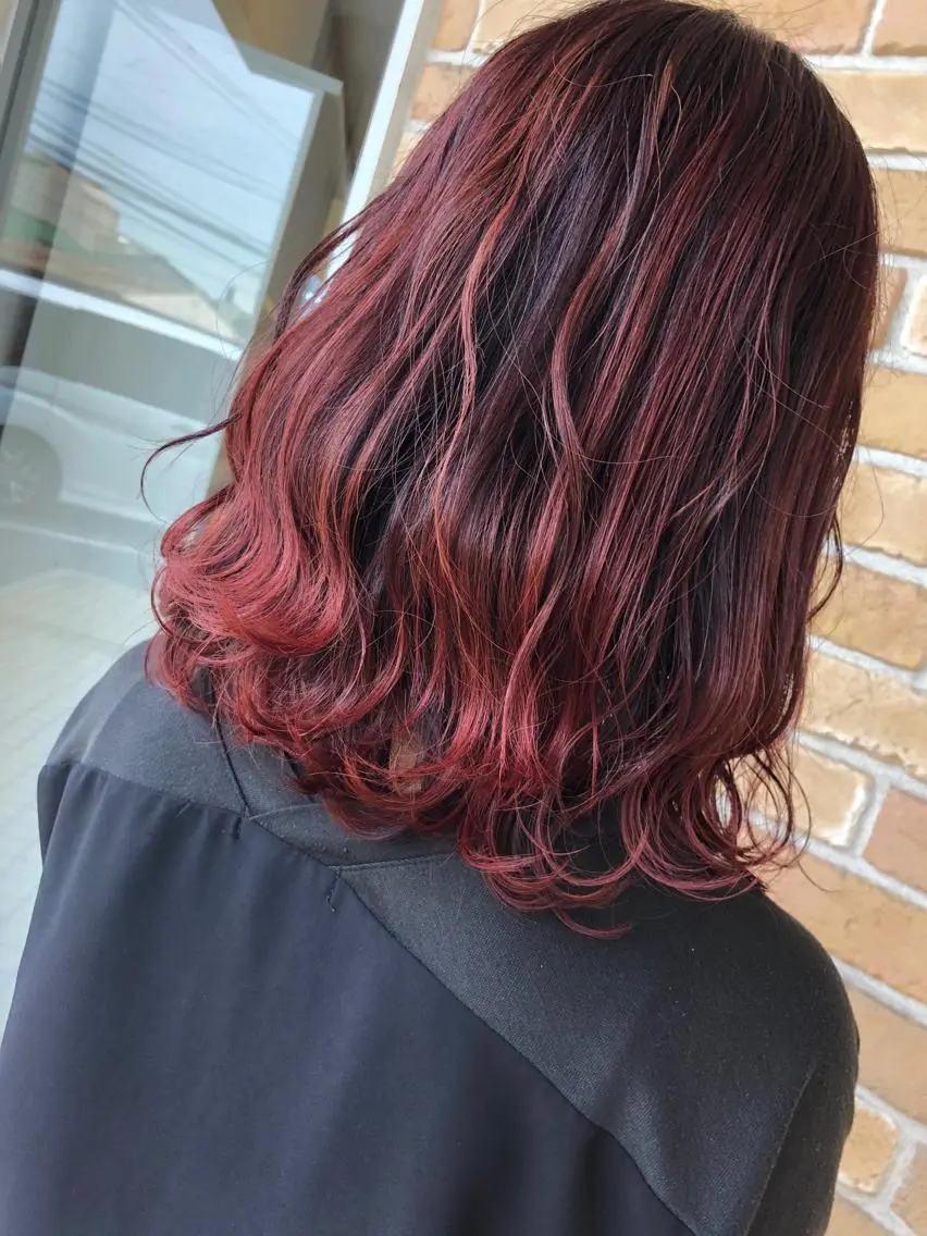 ミディアム カラー ヘアアレンジ ❣️倉敷❣️美髪 カラー能登一成のヘアスタイル