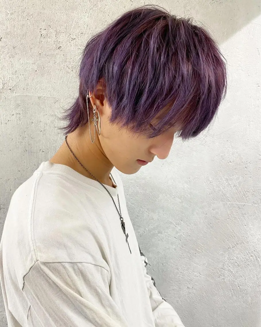 ミディアム カラー パーマ ヘアアレンジ メンズ 【池袋/スパイキー ショート】ⓝⓘⓜⓤのヘアスタイル