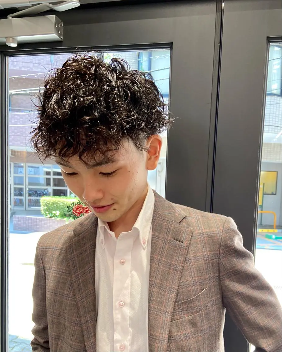 ミディアム パーマ メンズ カット パーマ 💈圧倒的メンズ特化 DAITO💈のヘアスタイル